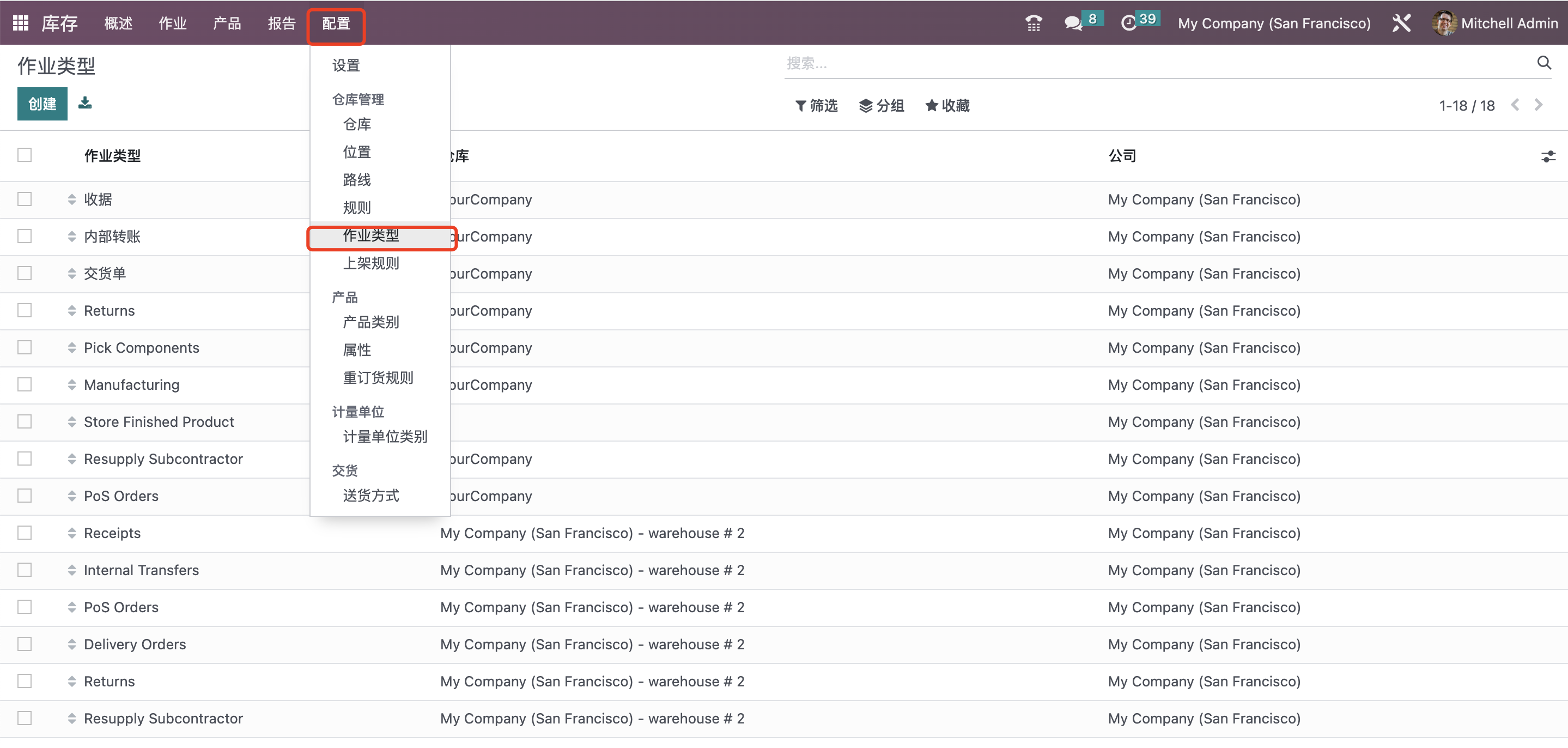 Odoo 16 企业版手册 - 库存管理之作业类型 odoo 库存 第2张 Odoo 16 企业版手册 - 库存管理之作业类型 odoo 库存 第2张
