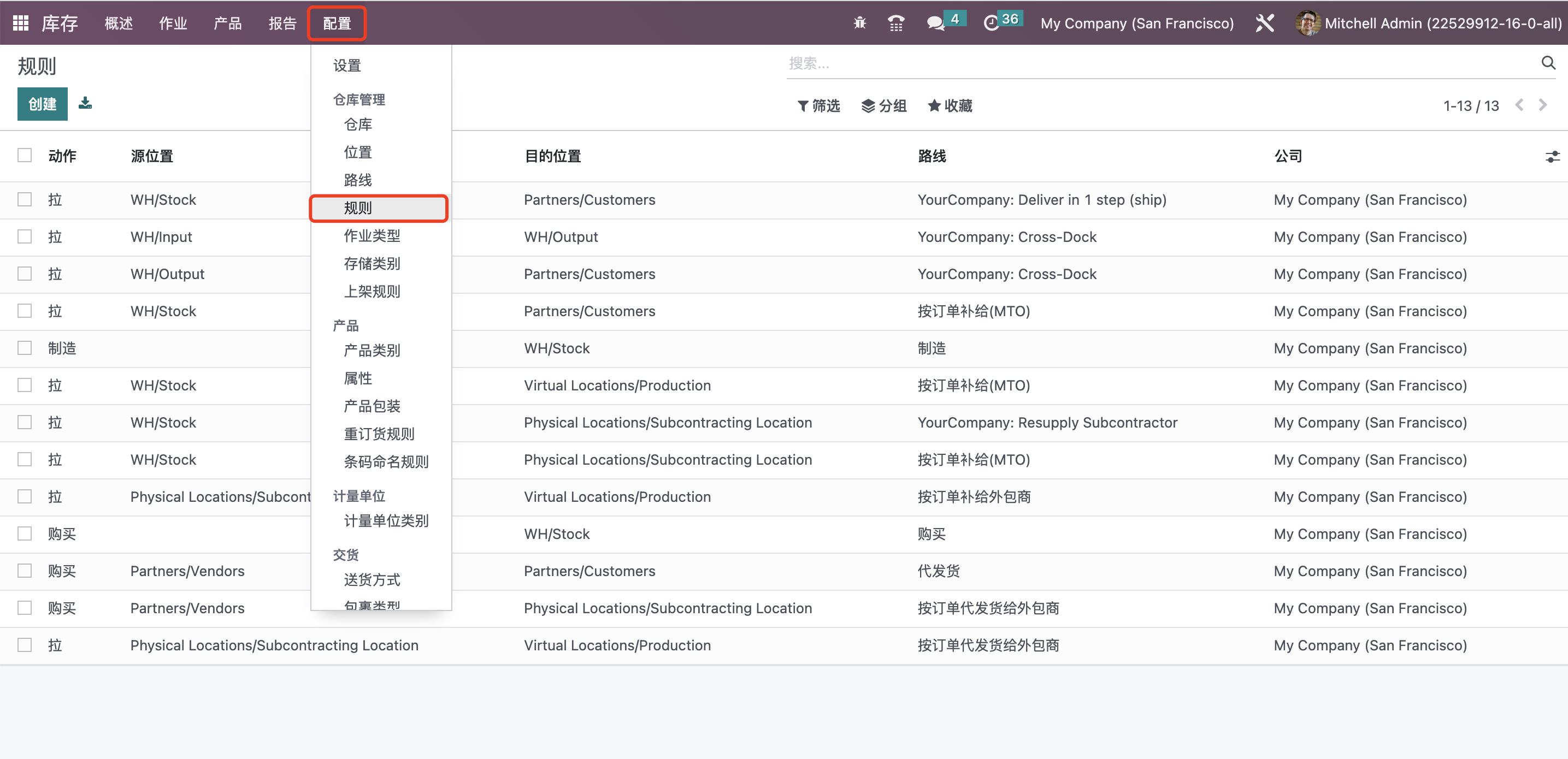 Odoo 16 企业版手册 - 库存管理之规则与路线 odoo 库存 第2张 Odoo 16 企业版手册 - 库存管理之规则与路线 odoo 库存 第2张