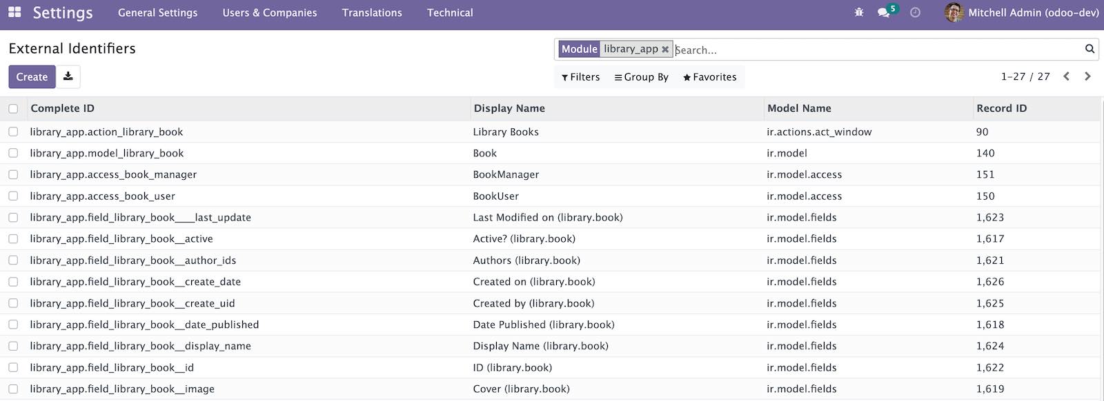 第五章 Odoo 15开发之导入、导出以及模块数据