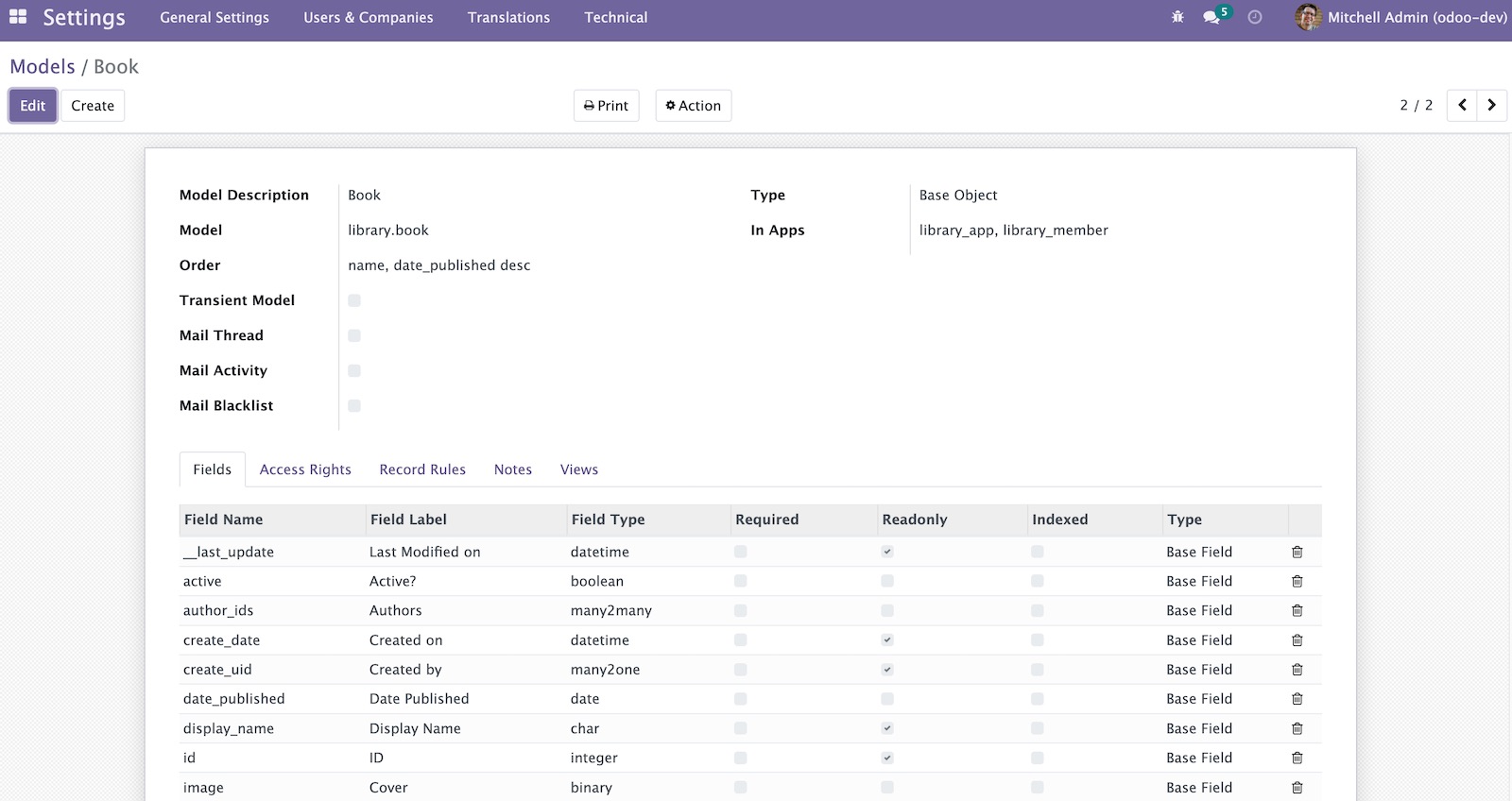 第六章 Odoo 15开发之模型 – 结构化应用数据